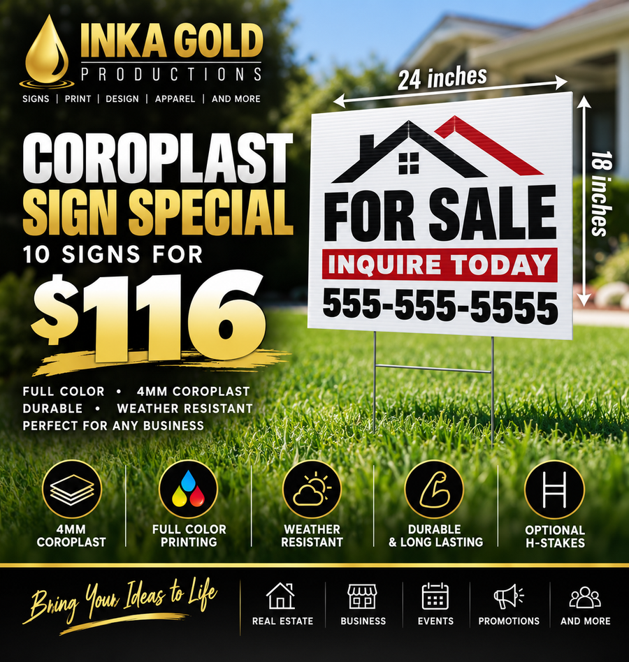 10 - Piece Coroplast Sign Special