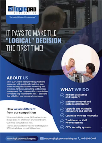 Half Page Flyer Design 5.5x8.5