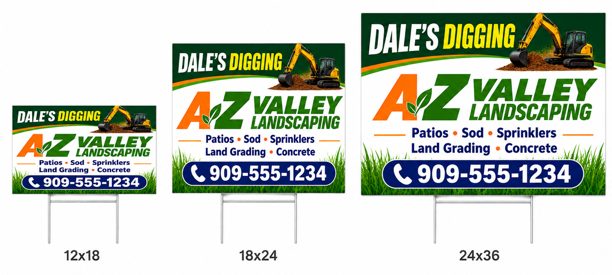 Bulk Custom Yard Signs – Full Color Coroplast Printing
