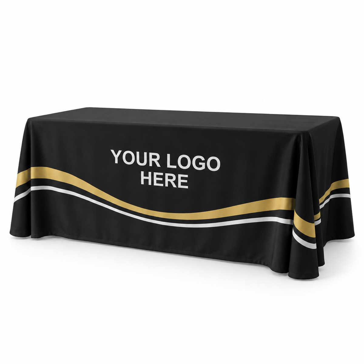 6 ft Table Cover 3 Sided (Open Back)