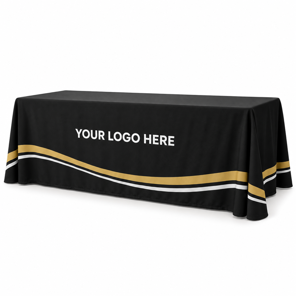 8 ft Table Cover 4 Sided (Full Back)