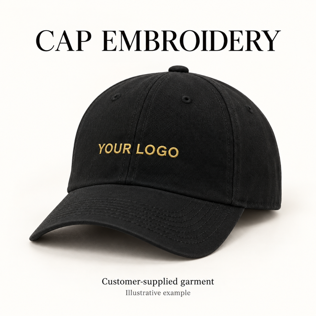 Cap Embroidery — Customer-Supplied Garments