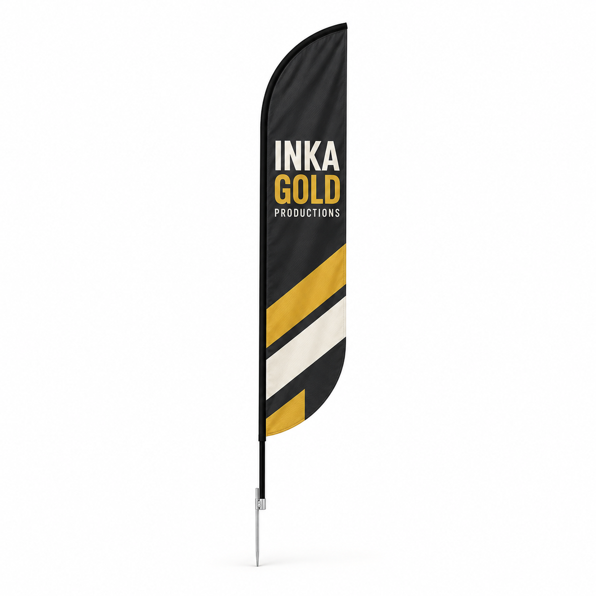 Convex Feather Flag – Inka Gold Productions product mockup