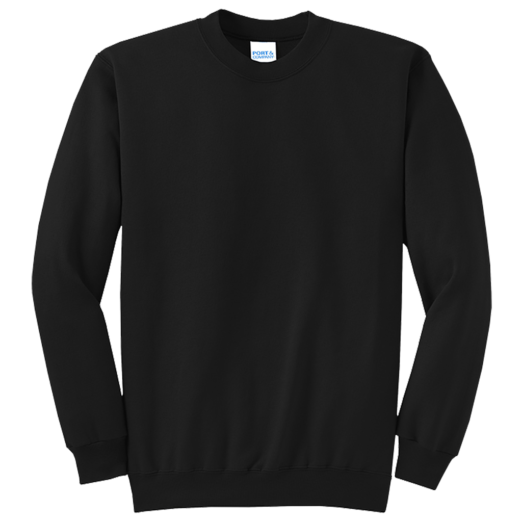 Port & Company PC78 in Jet Black, shown before custom printing