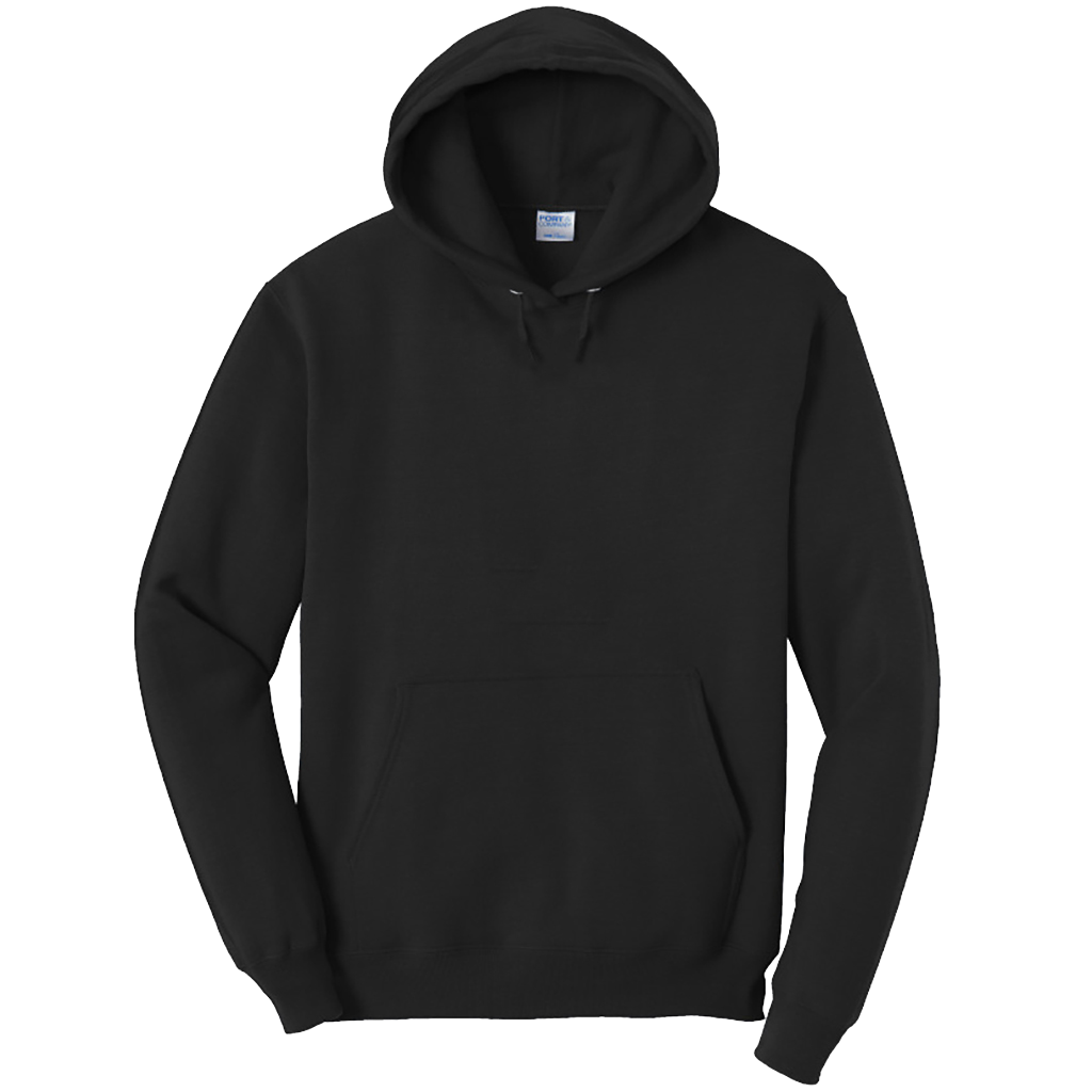 Port & Company PC78H in Jet Black, shown before custom printing