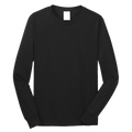 Port & Company PC54LS in Jet Black, shown before custom printing