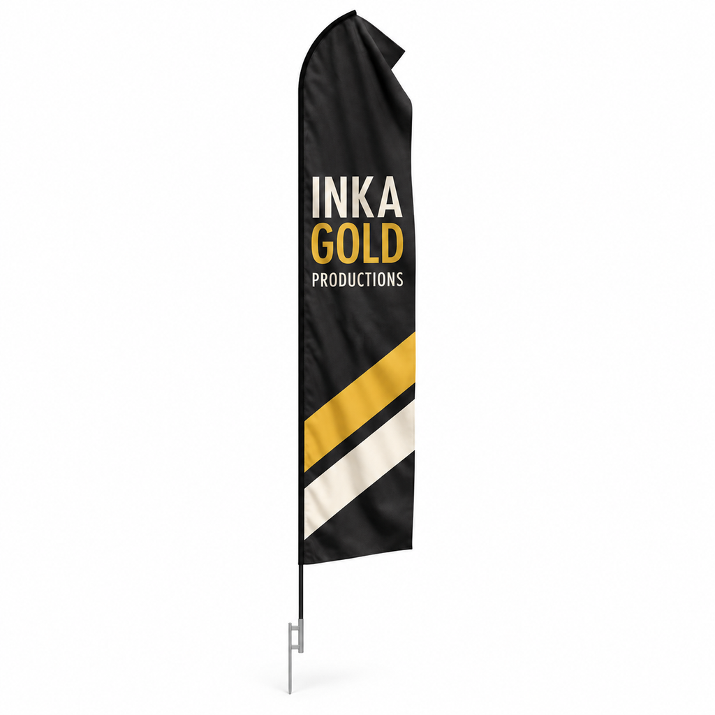Budget Friendly Flag 16 ft. – Inka Gold Productions product mockup
