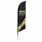 Feather Angled Flag – Inka Gold Productions product mockup