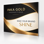 Inka Gold Productions 10ft seg backlit display branded product mockup