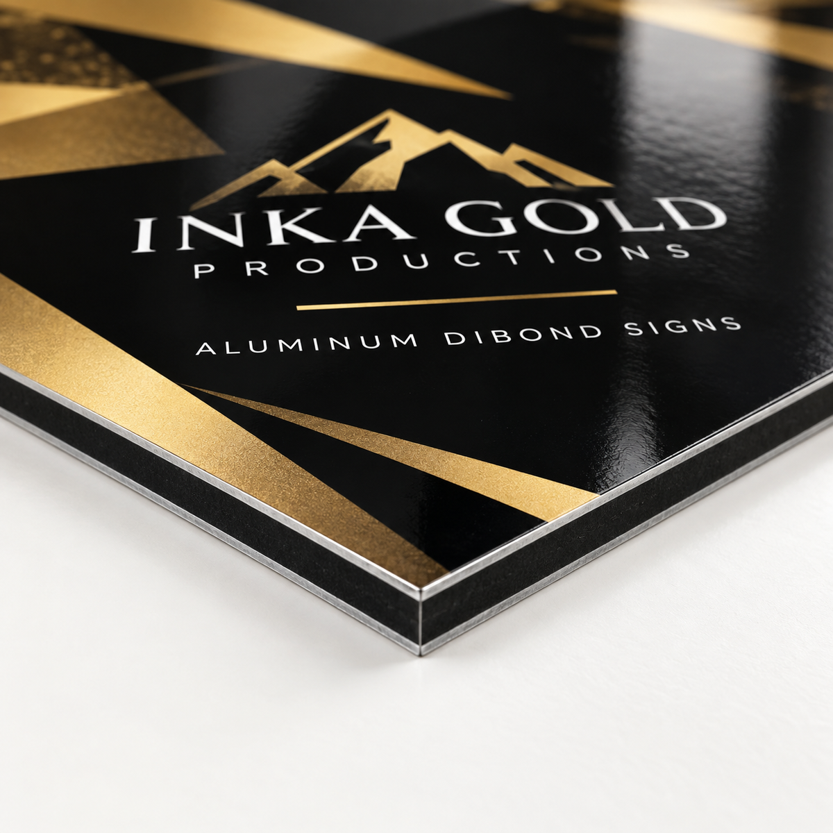 Aluminum Dibond Signs — Inka Gold Productions product display