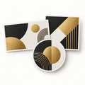 Rectangle, square and circle custom printed paper sticker mockup