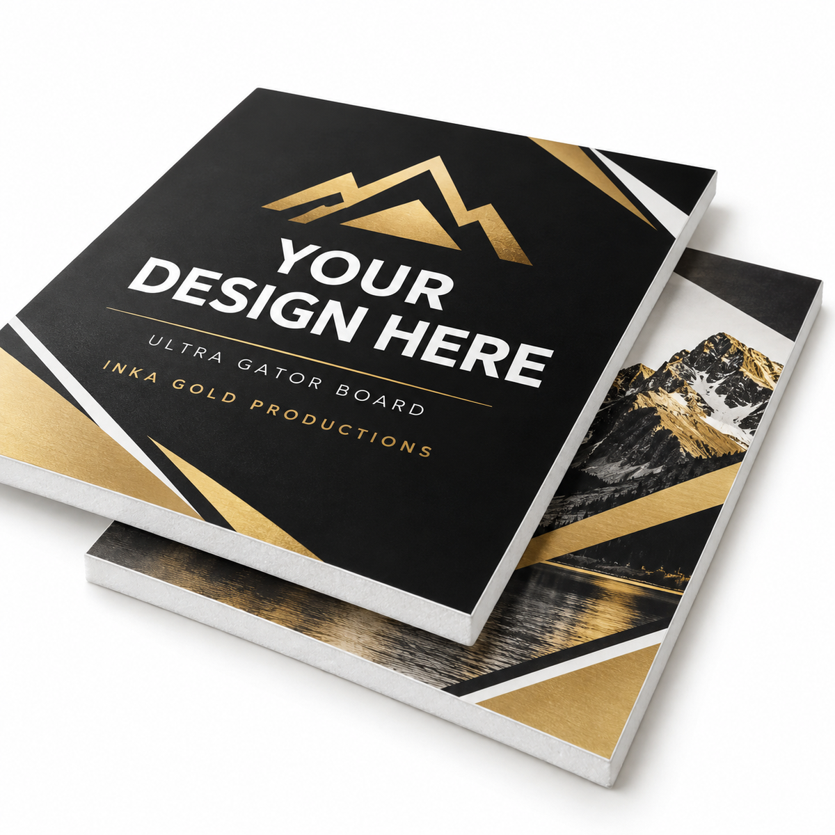 Ultra Gator Board with Inka Gold Productions black and gold artwork