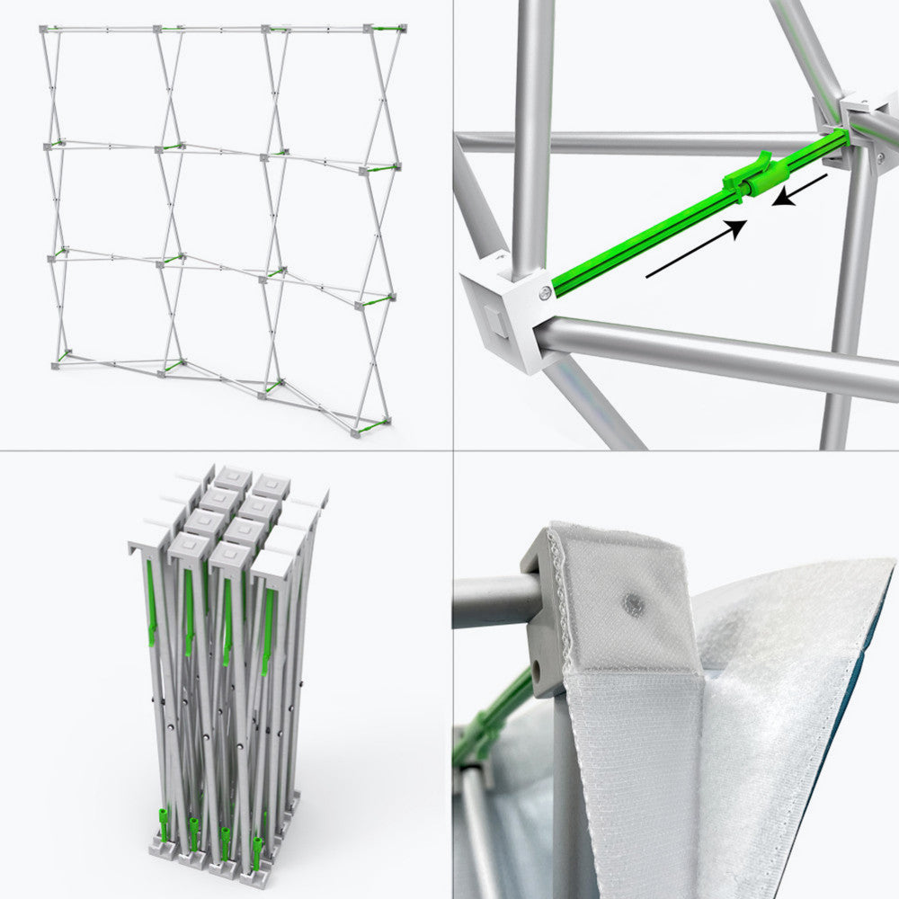 10ft Curve Velcro Fabric Pop Up Display